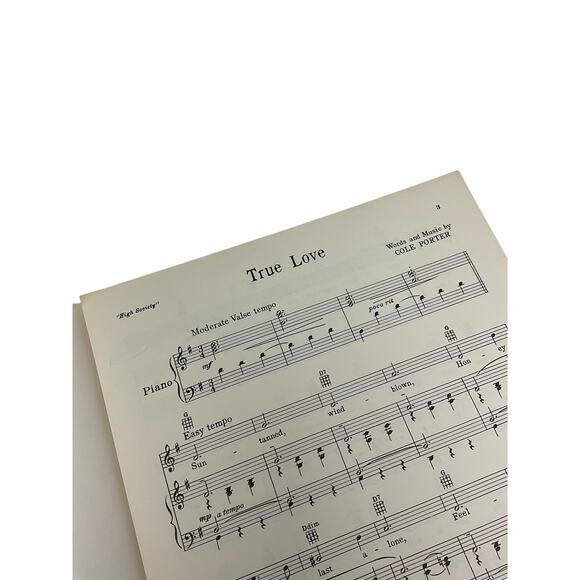 True Love Sheet Music Bing Crosby Grace Kelly Frank Sinatra Cole Porter - Picture 3 of 5
